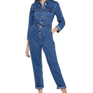 top shop blue jean jumpsuit